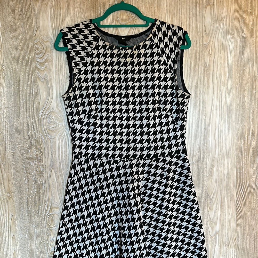 H&M houndstooth skater dress